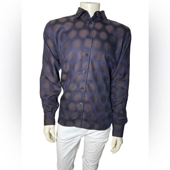 Nigel Hall Men’s Long Sleeved Casual Dress Shirt Great Condition Size Medium - Picture 5 of 9